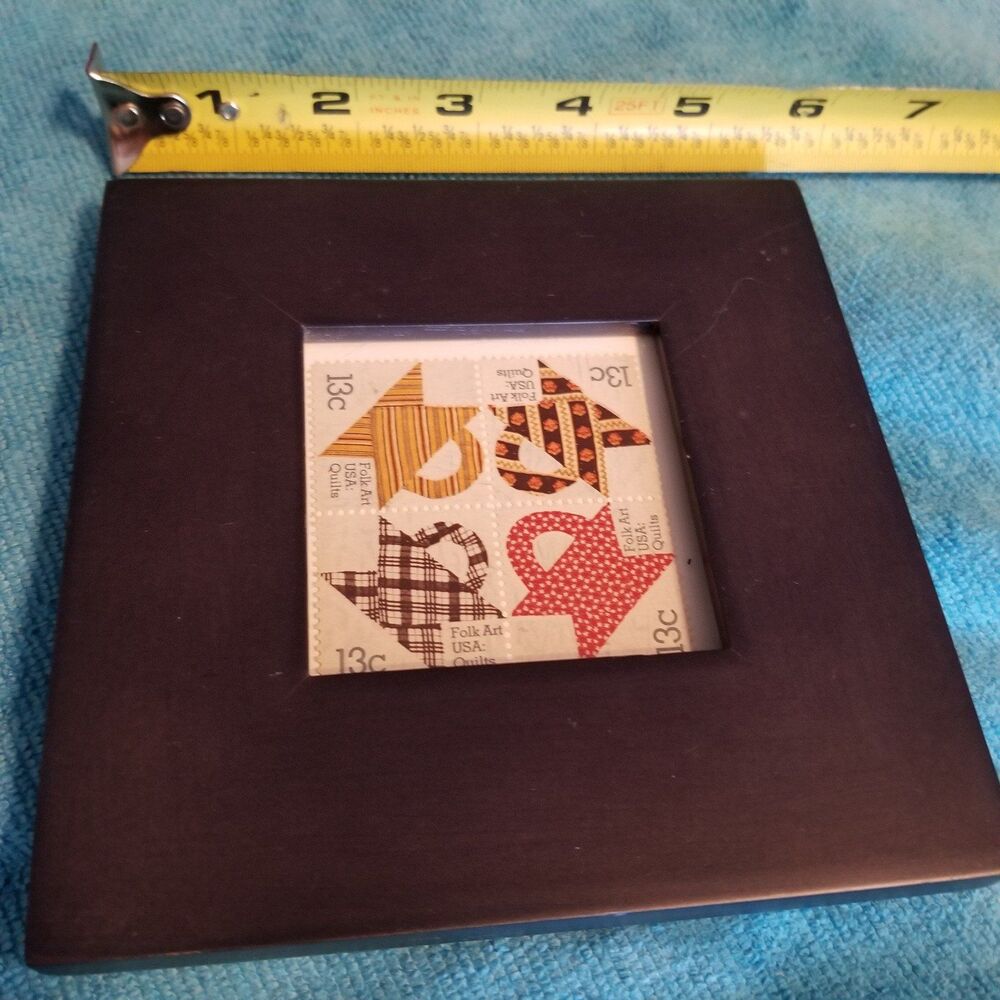 Picture frame approx 5 3/4" square wood for 3x3 photo